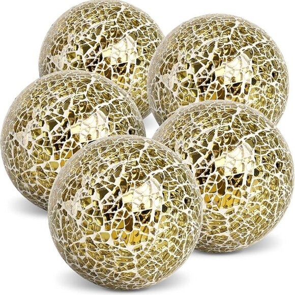 Other - NEW 5PCS Decorative Glass Orbs, 3.14inch Mosaic Sphere Balls